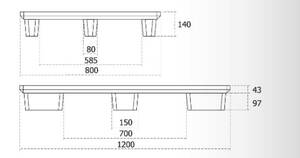 Plastic pallet 1208 L basic 9FOR