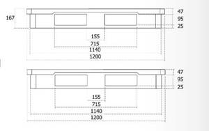 Пластмасов палет 1212 H basic 6ROR