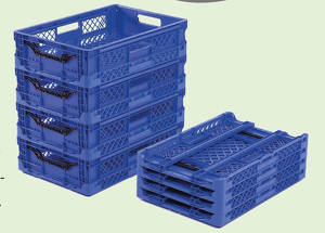 Plastic collasible crate for snack 1448