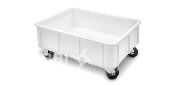 Congost plastic solid container with curved edges and wheels 31