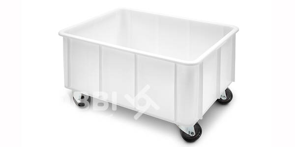 Congost plastic solid container with curved edges and wheels 31