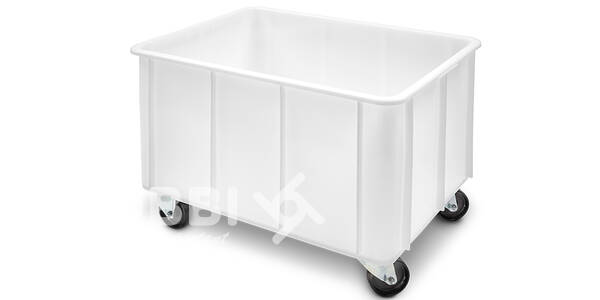 Congost plastic solid container with curved edges and wheels 31