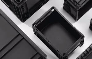 Plastic container ESD VDA-RL-KLT 6047