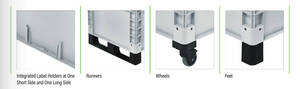 Plastic container for large goods with runners and opening side Basicline Plus 8632