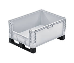 Plastic container for large goods with runners and opening side Basicline Plus 8632