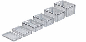 Plastic perforated container Basicline 2762