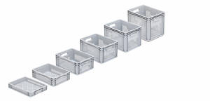 Plastic perforated crate Basicline 3242